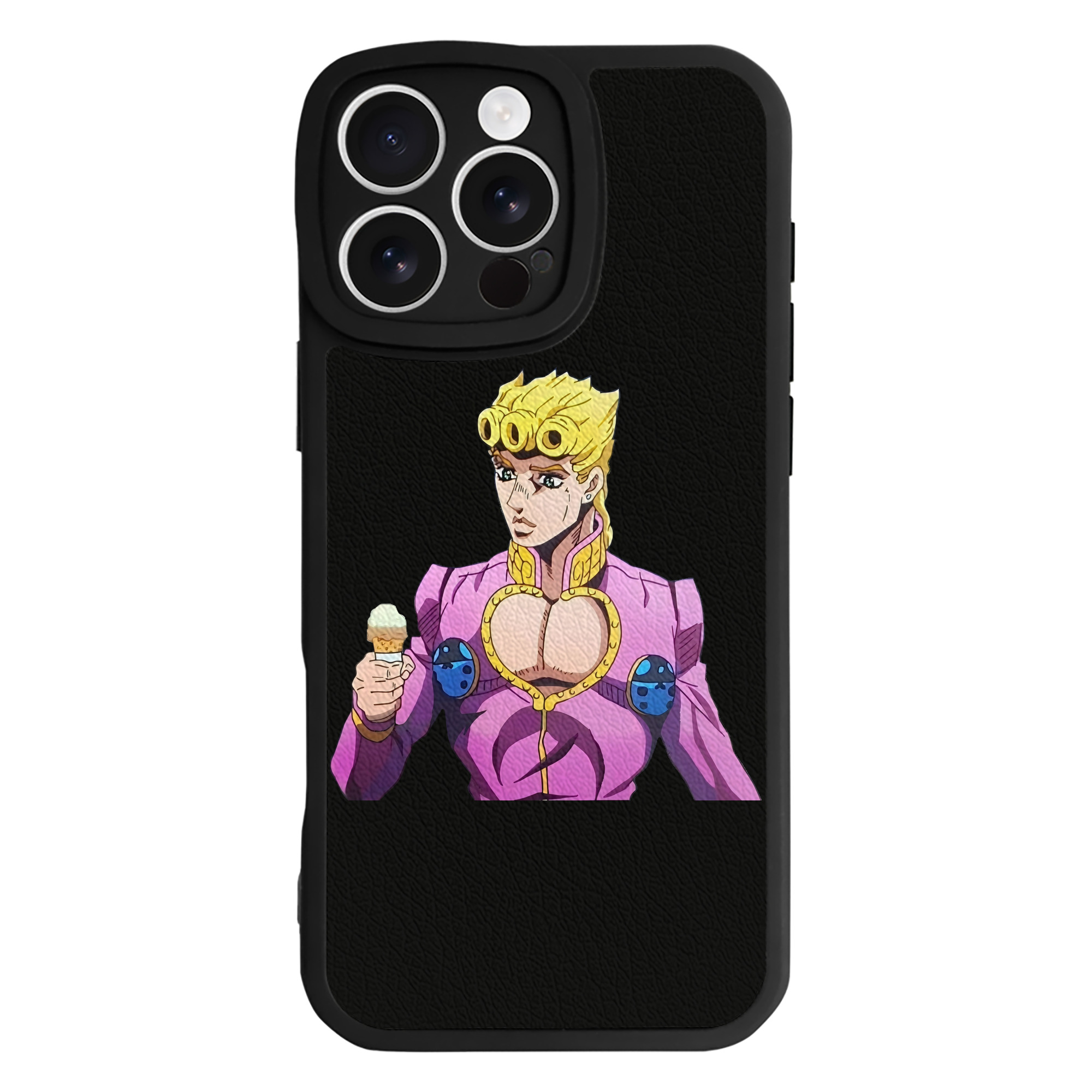 （画像用） ジョジョの奇妙な冒険 ジョルノ?ジョバァーナ JoJo's Bizarre Adventure Giorno Giovanna 【iPhone 16シリーズ対応】シリコンスマホケース（レザー調） 材質：シリコン